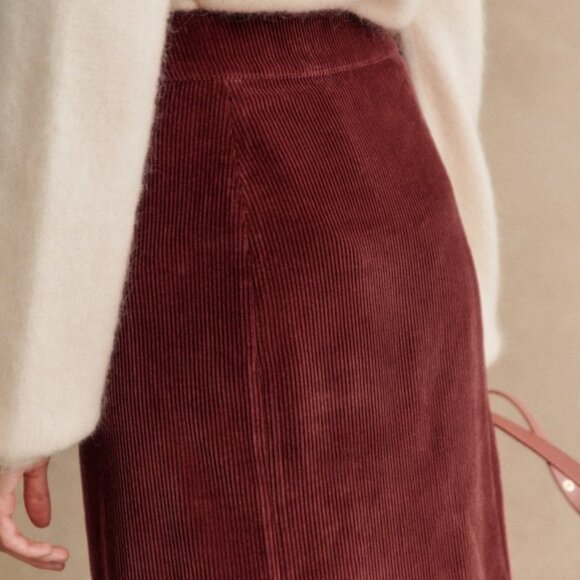 Sezane Rosalba Skirt, Terracotta - Picture 4 of 14